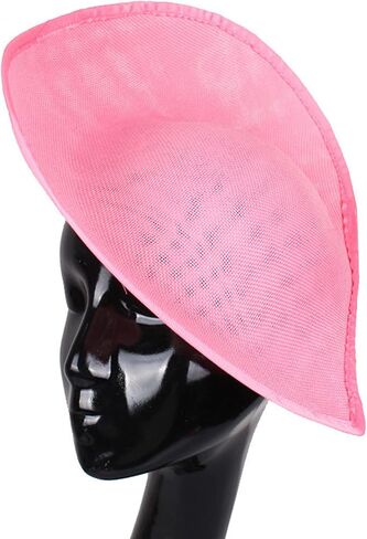 Hat Base, Fascinator Base DIY Saucer Sinamay Hat Base Teardrop Sinamay Saucer Hat Base, 30.00 * 30.00 * 2.00CM, White in Saudi Arabia