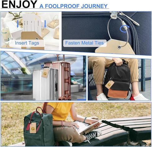 Mziart Luggage Tags for Suitcases, Initial Luggage Tag 2 Pack PU Leather Personalized Suitcase Tags Name ID Labels with Stainless Steel Loops Baggage Travel Bag Tags Cruise Essentials Gifts (Letter M) in Kuwait