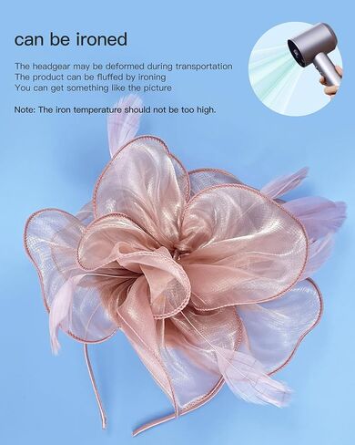 4 Pack Organza Fascinator Hat Lace Gloves Set for Women Tea Party Cocktail Church Wedding Derby 1920s Halloween Party in Kuwait