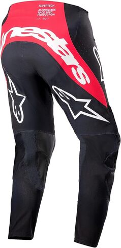 Alpinestars Supertech Ward Black/Red Berry Men's Motocross Pants in Saudi Arabia