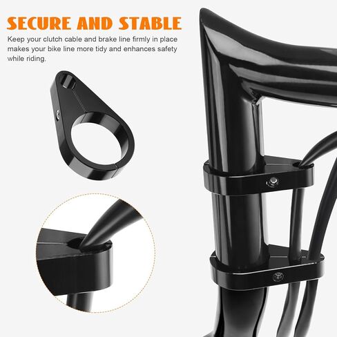 2PCS 1" Clutch Cable Clamp Brake Line Clips for Handlebar or Frame Mount Universal for Harley, Can-Am, Honda, Kawasaki, Suzuki, Yamaha, Polaris Models And More in Kuwait