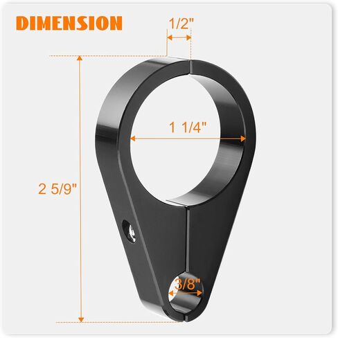 2PCS 1" Clutch Cable Clamp Brake Line Clips for Handlebar or Frame Mount Universal for Harley, Can-Am, Honda, Kawasaki, Suzuki, Yamaha, Polaris Models And More in Kuwait
