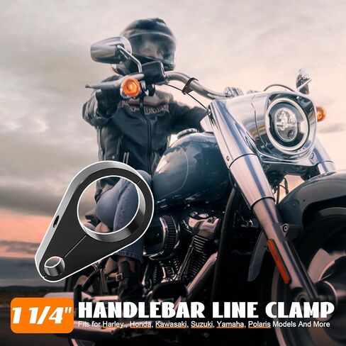 2PCS 1" Clutch Cable Clamp Brake Line Clips for Handlebar or Frame Mount Universal for Harley, Can-Am, Honda, Kawasaki, Suzuki, Yamaha, Polaris Models And More in Kuwait