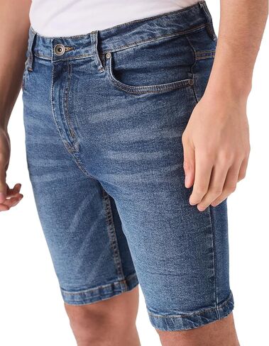 Jean Shorts Men - Stretch Relaxed Fit Mens Denim Shorts - Casual Five Pockets Mens Jean Shorts for Summer Outdoor in Saudi Arabia