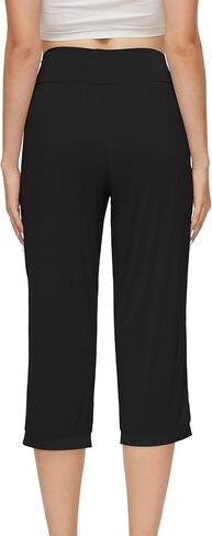 WiWi Viscose from Bamboo Women's Capri Pajama Pants Lounge Casual Bottoms Cute Capris S-XXL in Saudi Arabia
