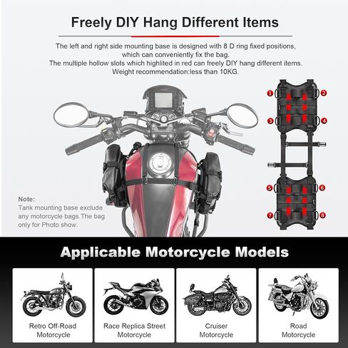 WILD HEART Motorcycle Tank Mount Base for Fuel Tank Bag/Saddle Bag/Tail Bag/Seat Bag/Walkie Talkie Motorcycle Accessory in Saudi Arabia
