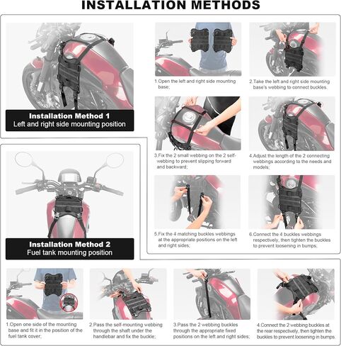 WILD HEART Motorcycle Tank Mount Base for Fuel Tank Bag/Saddle Bag/Tail Bag/Seat Bag/Walkie Talkie Motorcycle Accessory in Saudi Arabia