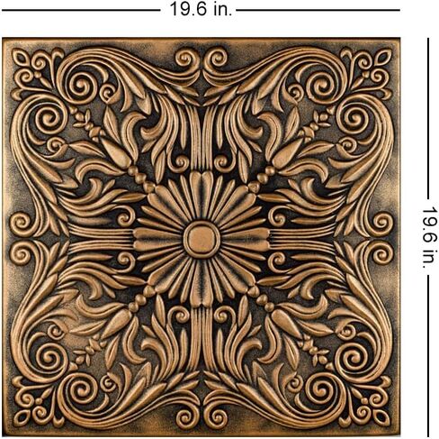 A La Maison Ceilings R139 Spanish Silver Foam Glue-up Ceiling Tile (259.2 sq. ft./Case) Pack of 96, Antique Silver in Saudi Arabia