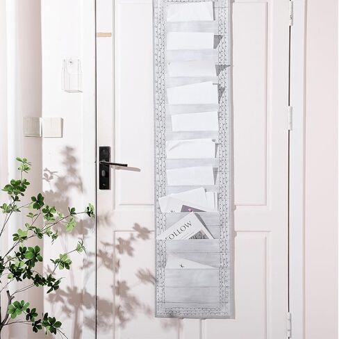 10 Pockets Wall Hanging File Folders File Storage Pocket Chart for Classroom Hanging Wall File Organizer with 2 Over The Door Hangers, 58" x 14" for School Classroom Office Home(Boho) in Kuwait