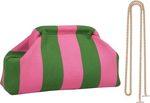 Summer Beach Clutch Purse Women Colorblock Stripe Shoulder Bag Handbag Dumpling Clutch Casual Cloud Pouch Purse in Saudi Arabia