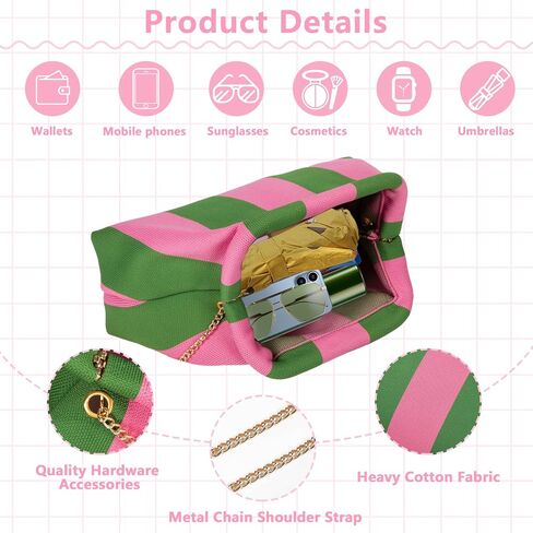 Summer Beach Clutch Purse Women Colorblock Stripe Shoulder Bag Handbag Dumpling Clutch Casual Cloud Pouch Purse in Saudi Arabia