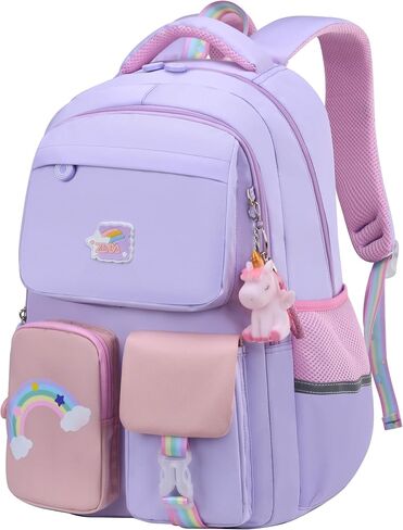 Unicorn Backpack for Girls School Bag Cute Backpack for Elementary Student Teen Girls Cute Bookbag Kids Backpack for Girls（Blue Small） in Saudi Arabia