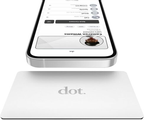 نقطة. بطاقة معدنية - بطاقة عمل رقمية - اضغط لمشاركة NFC - iPhone وAndroid (أسود) in Kuwait
