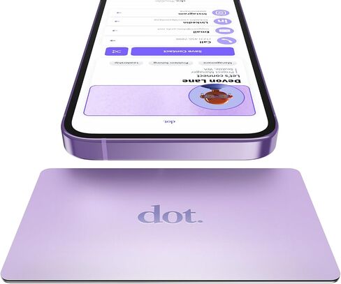 نقطة. بطاقة معدنية - بطاقة عمل رقمية - اضغط لمشاركة NFC - iPhone وAndroid (أسود) in Kuwait