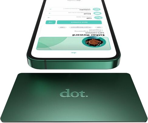 نقطة. بطاقة معدنية - بطاقة عمل رقمية - اضغط لمشاركة NFC - iPhone وAndroid (أسود) in Kuwait