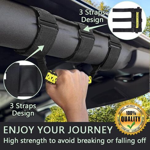 2 PCS Roll Bar Grab Handles,Grip Handle for Jeep Wrangler JK YJ TJ JL JKU JLU,Gladiator JT,1955-2024 UTV ATV,800D Nylon Hardware Handles Accessories in Saudi Arabia