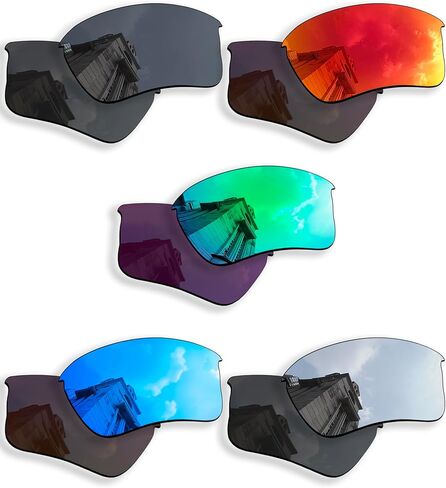 5 أزواج من العدسات البديلة المستقطبة لسترة أوكلي فلاك XLJ/سترة فلاك XLJ مقاس آسيوي (AF) نظارات شمسية، مضادة للخدش ومقاومة للصدمات in Kuwait