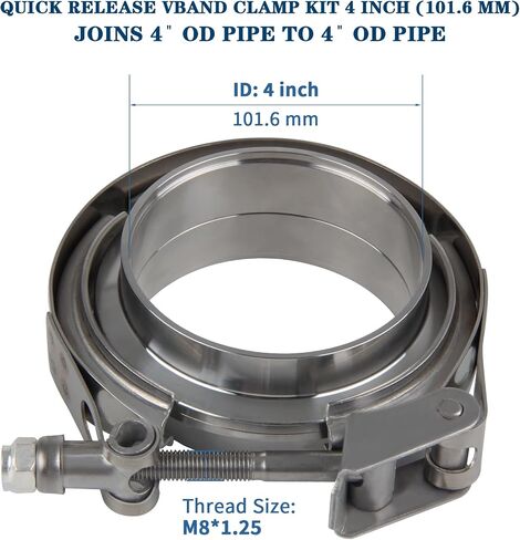 3 inch Quick Release V Band Clamp with Male Female Flanges 304 Stainless Steel 2pcs in Saudi Arabia