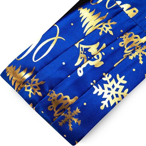 YOHOWA Men Christmas Cummerbund Bow Tie Set Pre-Tied Bowties Pocket Square Cufflinks Formal Party Texdo Xmas Vacation Holiday in Saudi Arabia