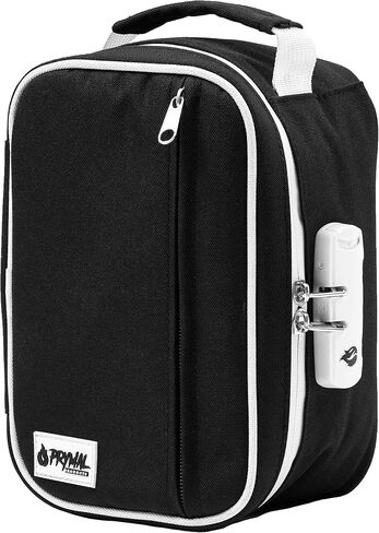 Bag with Combination Lock, Medicine Container Case For Your Accessories (8.5x5.5x4, Black) in Saudi Arabia