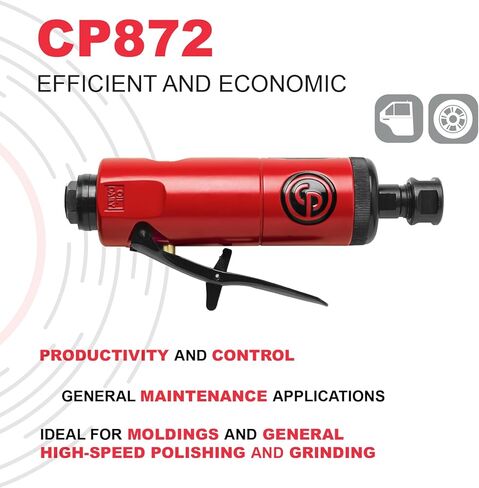 Chicago Pneumatic CP875 - أداة طاحونة الهواء، لحام، أعمال النجارة، تفاصيل السيارات، ملمع من الفولاذ المقاوم للصدأ، شديد التحمل، مطحنة زاوية قائمة، 1/4 بوصة (6 مم)، 0.3 حصان / 220 وات - 22500 دورة في الدقيقة in Kuwait