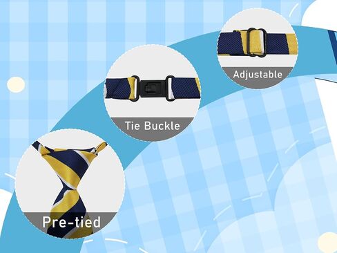 Black Ties for Boys, Boys Clip on Tie, Striped Pre-tied Adjustable Kids Ties for School Uniform Graduation in Saudi Arabia
