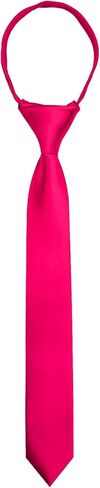 Black n Bianco Boys' Satin Slim Zipper Neck Tie in Saudi Arabia