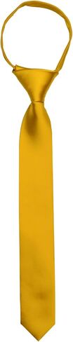 Black n Bianco Boys' Satin Slim Zipper Neck Tie in Saudi Arabia