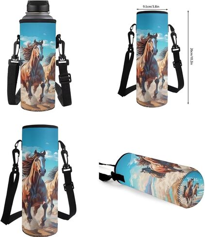 Horse School Backpack Set 4 Packs with Lunch Box Pencil Case Water Bottle Holder Big Capacity Casual Kids Backpack for Kindergarten Preschool Elementary School Students in Kuwait