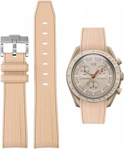 WatchBands for Moonswatch Watch Rubber for Omega x Swatch MoonSwatch 20mm Rolex Seiko Watch Carbon firbe grain Silicone Men with Stainless Steel Replacement Bracelet Original Bracelet Omega x Swatch MoonSwatch Speedmaster in Saudi Arabia