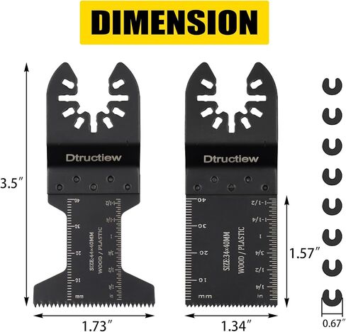 Oscillating Saw Blades, Quick Release Multi Tool Blades Kits Universal Oscillating Tool Blades Compatible with Dewalt, Ryobi, Makita, Bosch, Craftsman (60 Pieces) in Saudi Arabia