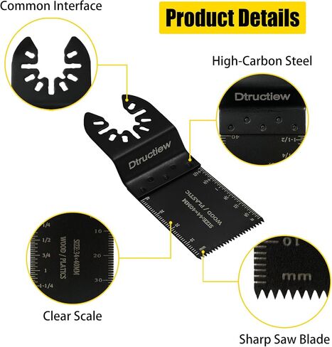 Oscillating Saw Blades, Quick Release Multi Tool Blades Kits Universal Oscillating Tool Blades Compatible with Dewalt, Ryobi, Makita, Bosch, Craftsman (60 Pieces) in Saudi Arabia