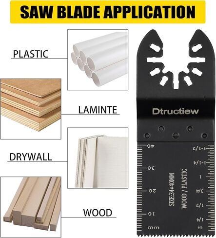 Oscillating Saw Blades, Quick Release Multi Tool Blades Kits Universal Oscillating Tool Blades Compatible with Dewalt, Ryobi, Makita, Bosch, Craftsman (60 Pieces) in Saudi Arabia
