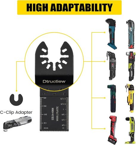 Oscillating Saw Blades, Quick Release Multi Tool Blades Kits Universal Oscillating Tool Blades Compatible with Dewalt, Ryobi, Makita, Bosch, Craftsman (60 Pieces) in Saudi Arabia