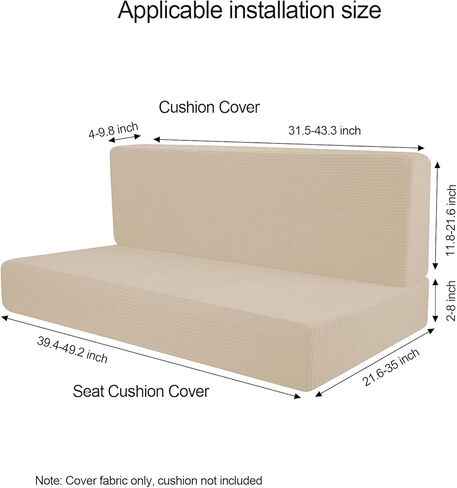 RV Dinette Cushions Covers, Stretchable and Washable Fabric Sofa Seat Slipcovers for RV Camper Car Couch Include 2 Backrest Cover & 2 Bench Cover (Coffee Grey) in Kuwait