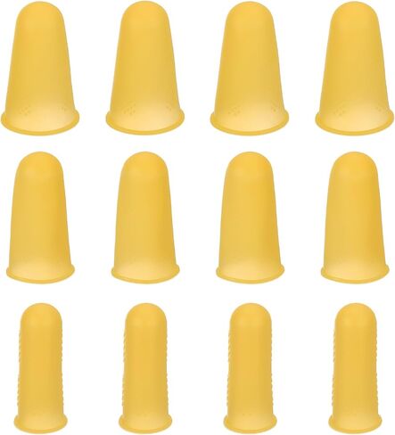 uxcell Silicone Finger Protectors, Anti-Slip Finger Cover, Finger Tips for Sewing, Sorting Paper, Green, 3 Sizes, 12 Pcs in Saudi Arabia