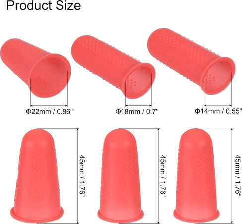 uxcell Silicone Finger Protectors, Anti-Slip Finger Cover, Finger Tips for Sewing, Sorting Paper, Green, 3 Sizes, 12 Pcs in Saudi Arabia