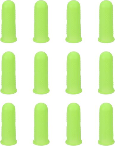 uxcell Silicone Finger Protectors, Anti-Slip Finger Cover, Finger Tips for Sewing, Sorting Paper, Red, Large Size, 12 Pcs in Saudi Arabia