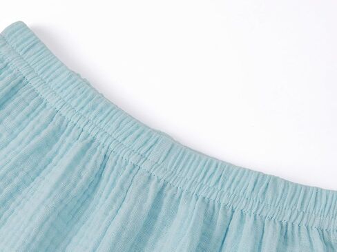 Beezizac 100% Cotton Crinkle Gauze Pajamas for Toddler Boys & Girls Unisex Baby Summer Henley 2-Piece Outfit 2T-5T in Saudi Arabia
