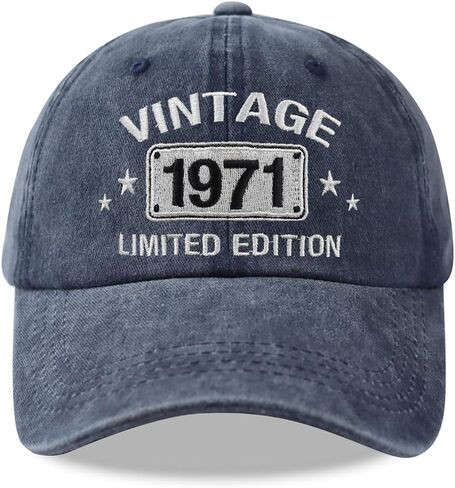 Vintage 1974 1973 1972 1971 1970 1969 1968 1967 1966 1965 Limited Edition Adjustable Embroidered Cotton Baseball Cap in Saudi Arabia