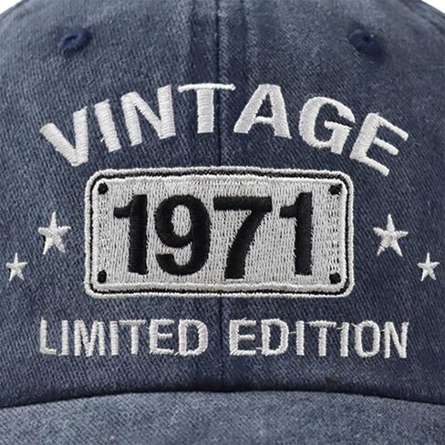 Vintage 1974 1973 1972 1971 1970 1969 1968 1967 1966 1965 Limited Edition Adjustable Embroidered Cotton Baseball Cap in Saudi Arabia