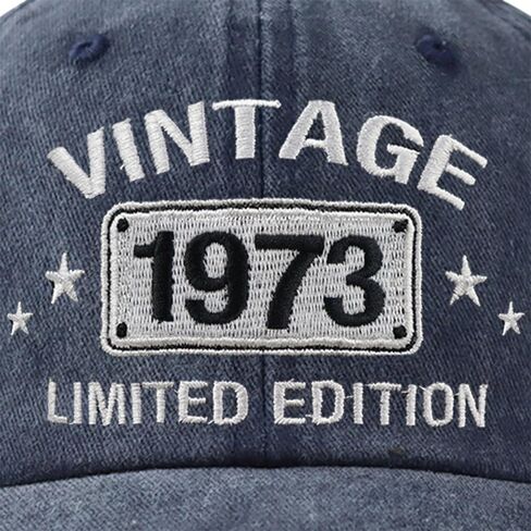 Vintage 1974 1973 1972 1971 1970 1969 1968 1967 1966 1965 Limited Edition Adjustable Embroidered Cotton Baseball Cap in Saudi Arabia