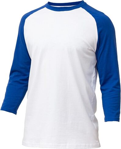 Men's Casual Classic Raglan Basic Soft Cotton 3/4 Long Sleeve Sports Baseball Jerseys T Shirts in Saudi Arabia