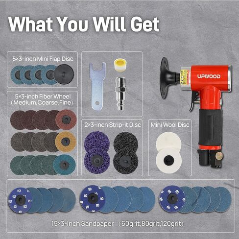 44Pcs Roll Lock 2 inch Sanding Discs Set, Surface Conditioning Disc, Quick Change Disc with 1/4 inch Holder for Die Grinder Sanding Disc Surface Strip Grind Polish Burr Paint Removal in Saudi Arabia