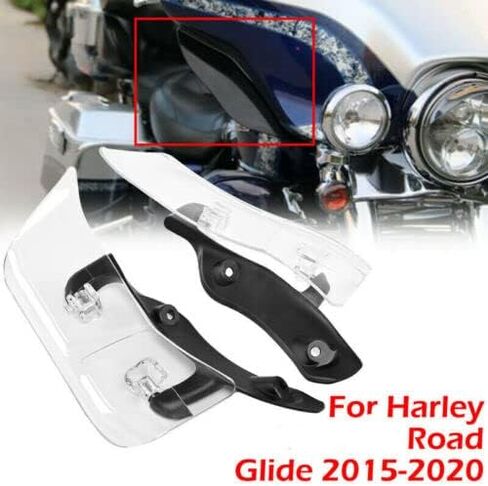 عاكس هواء بجناح جانبي أسود قابل للتعديل لدراجة Harley Road Glide FLTRX Ultra FLTRU 2015-2023 in Kuwait
