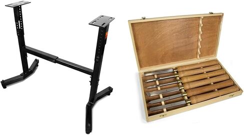 WEN LA8800 225-Pound Capacity Height Adjustable Steel Lathe Stand & LA4444 4-Inch 4-Jaw Self-Centering Chuck Set with 1-Inch x 8TPI Thread in Saudi Arabia