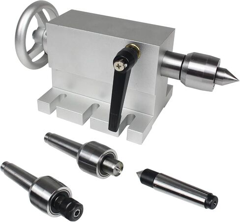 CNCTOPBAOS 65 مم مخرطة مركزية Morse Taper 2 Live Center المنقولة MT2 Tailstock مع 4 قطع رؤوس قابلة للاستبدال لآلة نقش محور CNC 4h النجارة in Saudi Arabia