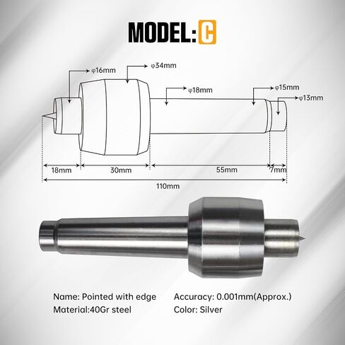 CNCTOPBAOS 65 مم مخرطة مركزية Morse Taper 2 Live Center المنقولة MT2 Tailstock مع 4 قطع رؤوس قابلة للاستبدال لآلة نقش محور CNC 4h النجارة in Saudi Arabia