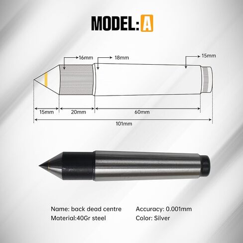 CNCTOPBAOS 65 مم مخرطة مركزية Morse Taper 2 Live Center المنقولة MT2 Tailstock مع 4 قطع رؤوس قابلة للاستبدال لآلة نقش محور CNC 4h النجارة in Saudi Arabia