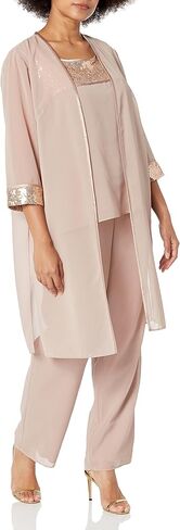 طقم بنطال Missy Embellished Duster مكون من 3 قطع من Le Bos للسيدات in Kuwait